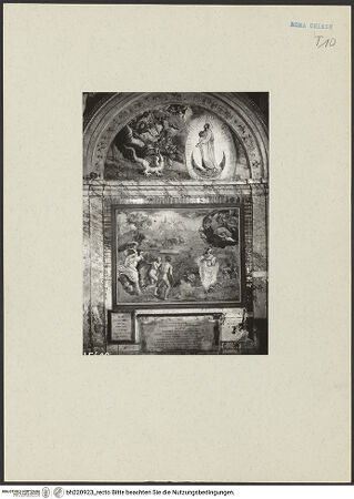 Vorderseite von ICCD [https://www.deutsche-digitale-bibliothek.de/content/lizenzen/rv-ez/] Santa Maria in AracoeliCappella di San Francesco Solano - Detail, linke Wand, Fresken nach der Restaurierung 1966, bh220923_recto. Foto.