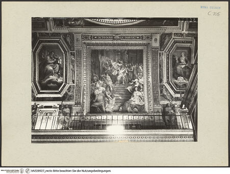 Vorderseite von ICCD [https://www.deutsche-digitale-bibliothek.de/content/lizenzen/rv-ez/] GewölbeausmalungAugustus und die Sibylle - , bh220927_recto. Foto.