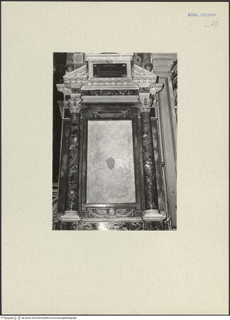 Vorderseite von ICCD [https://www.deutsche-digitale-bibliothek.de/content/lizenzen/rv-ez/] Altar der Vermählung Mariae - Aufnahme ohne Altarblatt, bh220936_recto. Foto.