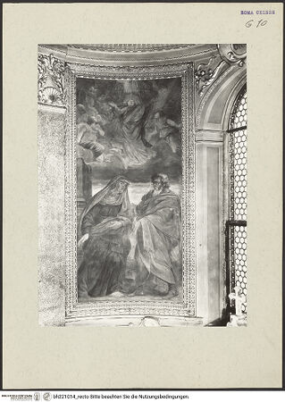 Vorderseite von ICCD [https://www.deutsche-digitale-bibliothek.de/content/lizenzen/rv-ez/] Szenen aus dem Leben der Heiligen AnnaBegegnung Annas und Joachims an der Goldenen Pforte - , bh221014_recto. Foto.