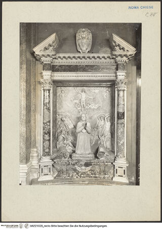 Vorderseite von ICCD [https://www.deutsche-digitale-bibliothek.de/content/lizenzen/rv-ez/] Grabmonument des Kardinal Erzherzogs Andreas von Österreich (gest. 1600) - Gesamtansicht, bh221020_recto. Foto.