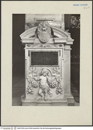 Vorderseite von ICCD [https://www.deutsche-digitale-bibliothek.de/content/lizenzen/rv-ez/] Grabmal für Jodok Pfingsthorn aus Köln (gest. 1606) - Gesamtansicht, bh221026_recto. Foto.