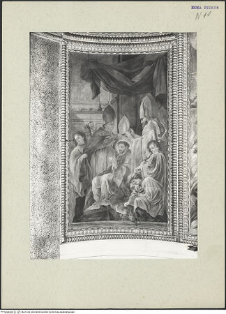 Vorderseite von ICCD [https://www.deutsche-digitale-bibliothek.de/content/lizenzen/rv-ez/] Freskenzyklus zum Leben des heiligen LambertBischofsweihe des heiligen Lambertus - , bh221035_recto. Foto.