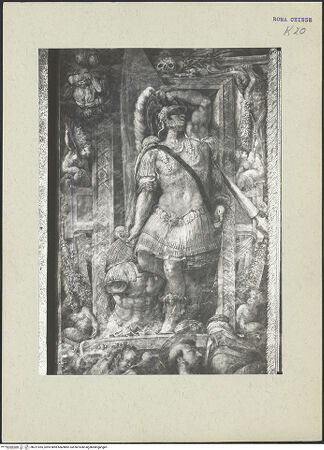 Vorderseite von ICCD [https://www.deutsche-digitale-bibliothek.de/content/lizenzen/rv-ez/] KapellenausmalungDie heiligen Mauritius und Albert der Große - Detail: der heilige Mauritius, bh221055_recto. Foto.