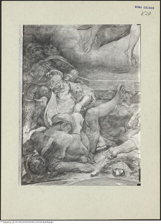 Vorderseite von ICCD [https://www.deutsche-digitale-bibliothek.de/content/lizenzen/rv-ez/] KapellenausmalungAuferstehung Christi - Detail: schlafende Apostel unten links, bh221086_recto. Foto.