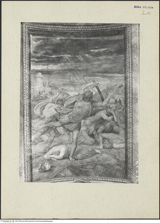 Vorderseite von ICCD [https://www.deutsche-digitale-bibliothek.de/content/lizenzen/rv-ez/] KapellenausmalungDie heilige Barbara wird von ihrem Vater enthauptet - Gesamtansicht, bh221092_recto. Foto.