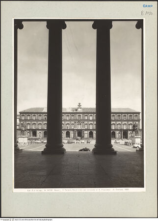 Vorderseite von Alinari [https://www.deutsche-digitale-bibliothek.de/content/lizenzen/rv-ez/] Palazzo Reale - Ansicht von San Francesco, bh221272_recto. Foto.