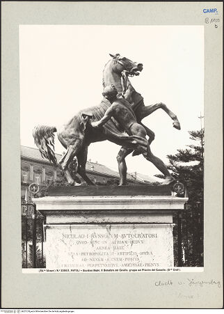 Vorderseite von Alinari [https://www.deutsche-digitale-bibliothek.de/content/lizenzen/rv-ez/] Die Pferdepfleger - Linker Pferdepfleger, bh221278_recto. Foto.