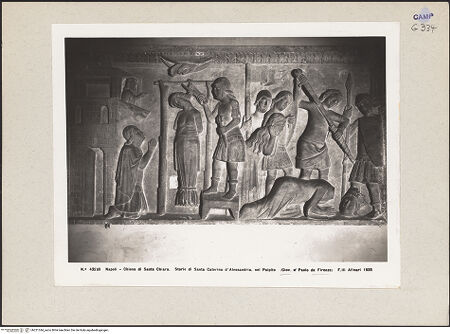 Vorderseite von Alinari [https://www.deutsche-digitale-bibliothek.de/content/lizenzen/rv-ez/] KanzelMartyrium der heiligen Euphemia von Chalkedon - Gesamtansicht, bh221344_recto. Foto.