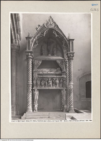 Vorderseite von Alinari [https://www.deutsche-digitale-bibliothek.de/content/lizenzen/rv-ez/] Grabmal der Maria von Durazzo - Gesamtansicht, bh221354_recto. Foto.