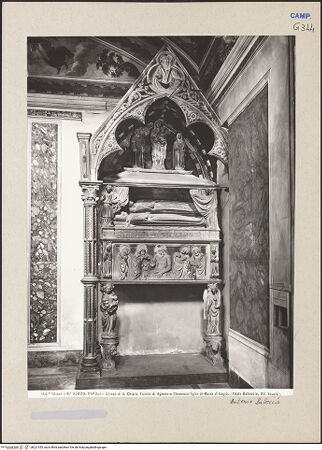 Vorderseite von Alinari [https://www.deutsche-digitale-bibliothek.de/content/lizenzen/rv-ez/] Grabmal der Agnes und Klementia von Anjou-Durazzo - Gesamtansicht, bh221355_recto. Foto.