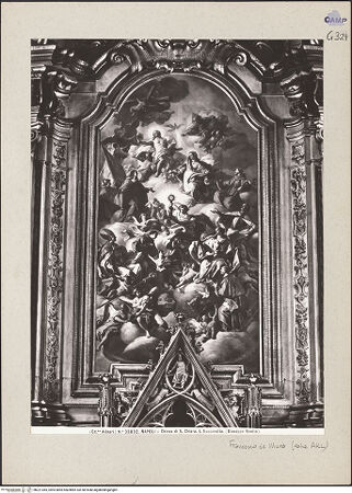 Vorderseite von Alinari [https://www.deutsche-digitale-bibliothek.de/content/lizenzen/rv-ez/] Die Franziskaner beten das Sakrament an (zerstört 1943) - Gesamtansicht, bh221365_recto. Foto.