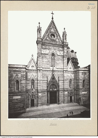 Vorderseite von Alinari [https://www.deutsche-digitale-bibliothek.de/content/lizenzen/rv-ez/] DuomoWestfassade - Seitenansicht (von Nordwesten), bh221374_recto. Foto.