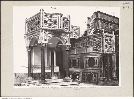 Vorderseite von Alinari [https://www.deutsche-digitale-bibliothek.de/content/lizenzen/rv-ez/] Linke Kanzel - Ansicht von Südwesten, bh223276_recto. Foto.