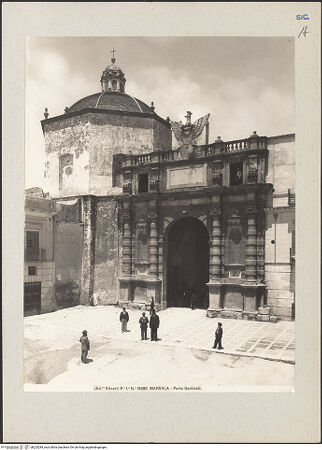 Vorderseite von Alinari [https://www.deutsche-digitale-bibliothek.de/content/lizenzen/rv-ez/] Porta Garibaldi - Südwestliche Seite, bh223284_recto. Foto.