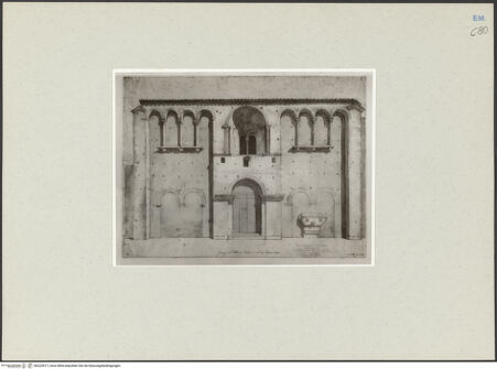 Vorderseite von Kupferstichkabinett Düsseldorf [https://www.deutsche-digitale-bibliothek.de/content/lizenzen/rv-ez/] Sog. Palazzo di Teodorico (sog. Palast Theoderichs) - Gesamtansicht, bh223917_recto. Foto.