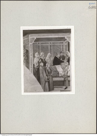 Vorderseite von Kupferstichkabinett Düsseldorf [https://www.deutsche-digitale-bibliothek.de/content/lizenzen/rv-ez/] Die sieben Sakramente und der Triumph der KircheSakrament der Letzten Ölung - Gesamtansicht, bh223960_recto. Foto.