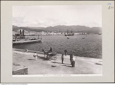Vorderseite von Alinari [https://www.deutsche-digitale-bibliothek.de/content/lizenzen/rv-ez/] Porto di Messina - Ansicht von Südosten (vor dem Erdbeben), bh224174_recto. Foto.