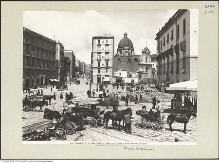 Vorderseite von Alinari [https://www.deutsche-digitale-bibliothek.de/content/lizenzen/rv-ez/] Sant'Anna a Capuana - Aussenansicht von Piazza San Francesco di Paola, bh224724_recto. Foto.