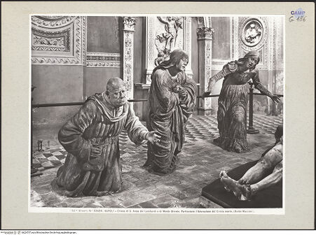 Vorderseite von Alinari [https://www.deutsche-digitale-bibliothek.de/content/lizenzen/rv-ez/] Beweinung Christi - Teilansicht (Gruppe links), bh224737_recto. Foto.