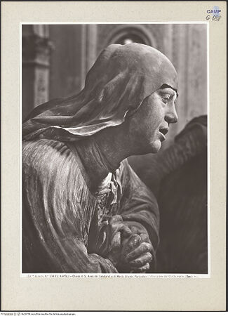 Vorderseite von Alinari [https://www.deutsche-digitale-bibliothek.de/content/lizenzen/rv-ez/] Beweinung ChristiMaria Kleophas - Detail: Büste von links, bh224738_recto. Foto.