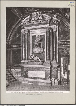 Vorderseite von Alinari [https://www.deutsche-digitale-bibliothek.de/content/lizenzen/rv-ez/] Grabmal des Alfonso Sanchez de Luna (gest. 1564) - Gesamtansicht, bh224756_recto. Foto.