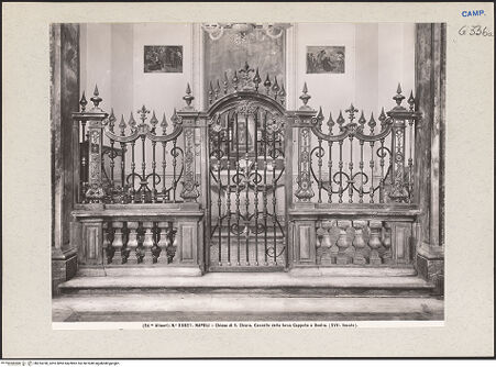 Vorderseite von Alinari [https://www.deutsche-digitale-bibliothek.de/content/lizenzen/rv-ez/] Santa ChiaraRechte Arkade (Südwestliche Kapellenreihe) - 3. Kapelle, bh224768_recto. Foto.