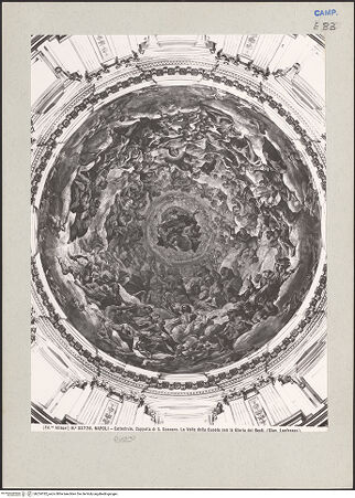 Vorderseite von Alinari [https://www.deutsche-digitale-bibliothek.de/content/lizenzen/rv-ez/] Kuppelausmalung: Paradies - Gesamtansicht, bh224782_recto. Foto.