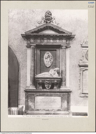 Vorderseite von Alinari [https://www.deutsche-digitale-bibliothek.de/content/lizenzen/rv-ez/] Grabmal des Kardinal Alfonso Carafa (gest. 1565) - Gesamtansicht, bh224786_recto. Foto.