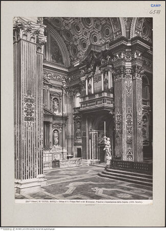 Vorderseite von Alinari [https://www.deutsche-digitale-bibliothek.de/content/lizenzen/rv-ez/] San Filippo Neri & Chiesa dei Girolamini - Linker Querhausarm und Vierung, bh224861_recto. Foto.