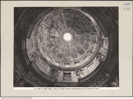 Vorderseite von Alinari [https://www.deutsche-digitale-bibliothek.de/content/lizenzen/rv-ez/] San Giovanni a CarbonaraCappella Caracciolo di Vico - Kuppel, bh224893_recto. Foto.