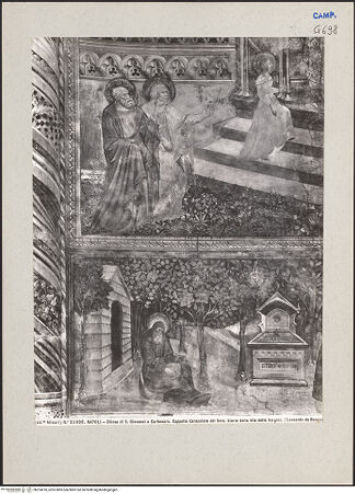 Vorderseite von Alinari [https://www.deutsche-digitale-bibliothek.de/content/lizenzen/rv-ez/] Szenen aus dem Leben der heiligen AnachoretenLeben in der Wüste und Versuchung - Teilansicht, bh224910_recto. Foto.