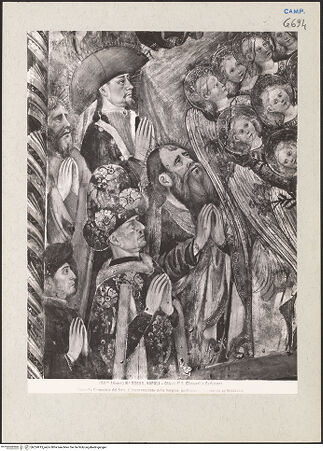 Vorderseite von Alinari [https://www.deutsche-digitale-bibliothek.de/content/lizenzen/rv-ez/] Szenen aus dem Leben MariäMarienkrönung - Detail: unteres Teil links, bh224913_recto. Foto.