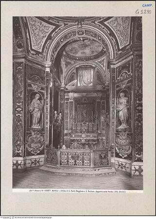 Vorderseite von Alinari [https://www.deutsche-digitale-bibliothek.de/content/lizenzen/rv-ez/] Dekoration der Cappella della Purità - Gesamtansicht, bh224940_recto. Foto.