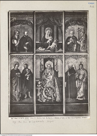 Vorderseite von Alinari [https://www.deutsche-digitale-bibliothek.de/content/lizenzen/rv-ez/] Polittico di San Severino (Polyptychon des heiligen Severinus) - Gesamtansicht, bh224982_recto. Foto.