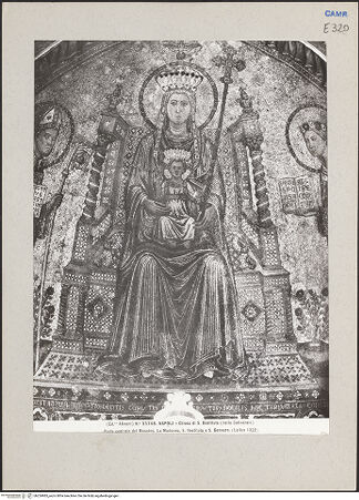 Vorderseite von Alinari [https://www.deutsche-digitale-bibliothek.de/content/lizenzen/rv-ez/] Madonna zwischen den heiligen Januarius und Restituta - Detail: Madonna, bh224985_recto. Foto.