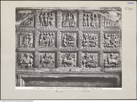 Vorderseite von Alinari [https://www.deutsche-digitale-bibliothek.de/content/lizenzen/rv-ez/] Szenen  aus dem Leben des heiligen Januarius und des Samson; Heilige Ritter - Gesamtansicht, bh224989_recto. Foto.