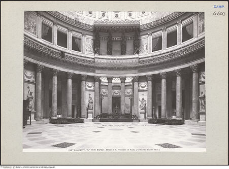 Vorderseite von Alinari [https://www.deutsche-digitale-bibliothek.de/content/lizenzen/rv-ez/] San Francesco di Paola - Ansicht nach dem Altar, bh225014_recto. Foto.