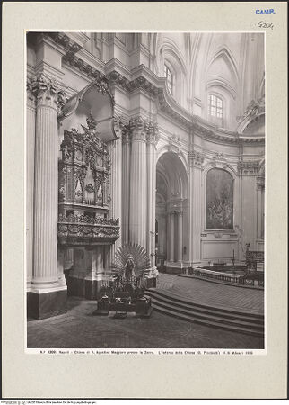 Vorderseite von Alinari [https://www.deutsche-digitale-bibliothek.de/content/lizenzen/rv-ez/] Sant'Agostino alla ZeccaSant'Agostino alla Zecca - Orgel und Presbyterium, bh225018_recto. Foto.