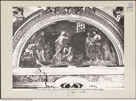 Vorderseite von Alinari [https://www.deutsche-digitale-bibliothek.de/content/lizenzen/rv-ez/] Die Enthauptung Johannes des Täufers - Gesamtansicht, bh225041_recto. Foto.