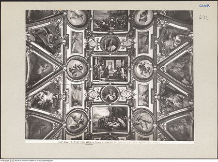 Vorderseite von Alinari [https://www.deutsche-digitale-bibliothek.de/content/lizenzen/rv-ez/] Deckendekoration und WanddekorationPassion Christi; Tugenden; Propheten - Gesamtansicht, bh225049_recto. Foto.