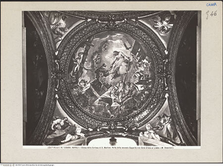 Vorderseite von Alinari [https://www.deutsche-digitale-bibliothek.de/content/lizenzen/rv-ez/] Die Aufbrechung der Vorhölle: Christus befreit Johannes den Täufer und andere Personen; die vier Kardinaltugenden (Pendentifs) - Kuppel und Pendentifs, bh225057_recto. Foto.