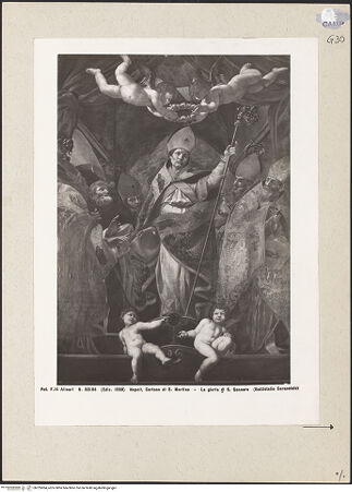 Vorderseite von Alinari [https://www.deutsche-digitale-bibliothek.de/content/lizenzen/rv-ez/] Der heilige Januarius - Gesamtansicht, bh225064_recto. Foto.