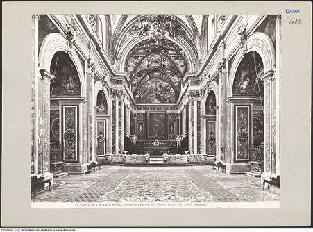 Vorderseite von Alinari [https://www.deutsche-digitale-bibliothek.de/content/lizenzen/rv-ez/] Certosa di San Martino - Innenansicht von Westen, bh225088_recto. Foto.