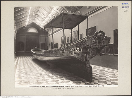 Vorderseite von Alinari [https://www.deutsche-digitale-bibliothek.de/content/lizenzen/rv-ez/] Schiff des Karl III von Bourbon - Gesamtansicht, bh225103_recto. Foto.