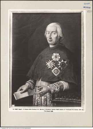 Vorderseite von Alinari [https://www.deutsche-digitale-bibliothek.de/content/lizenzen/rv-ez/] Portrait des Kardinals Fabrizio Ruffo - Gesamtansicht, bh225138_recto. Foto.