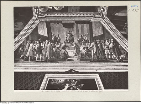 Vorderseite von Alinari [https://www.deutsche-digitale-bibliothek.de/content/lizenzen/rv-ez/] Herrlichkeit des Alfons VGenua leistet Alfons V. Tribut - Gesamtansicht, bh225164_recto. Foto.