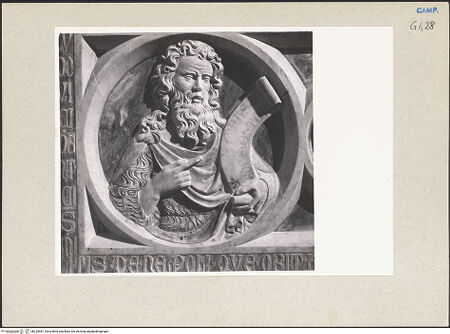 Vorderseite von Pedicini, Luciano [https://www.deutsche-digitale-bibliothek.de/content/lizenzen/rv-ez/] Grabmal der Dialta Firrao (Dialta de filiis Raonis, gest. 1338) - Detail: hl. Johannes der Täufer, bh225387_recto. Foto.