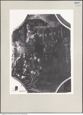 Vorderseite von Pedicini, Luciano [https://www.deutsche-digitale-bibliothek.de/content/lizenzen/rv-ez/] Predigt des heiligen Bernard von Carinola - Gesamtansicht, bh225404_recto. Foto: Pedicini, Luciano.