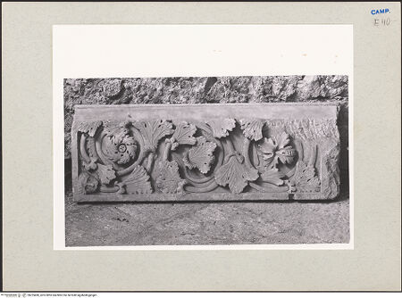 Vorderseite von Pedicini, Luciano [https://www.deutsche-digitale-bibliothek.de/content/lizenzen/rv-ez/] Rahmenfragment (Pfeiler?) - Gesamtansicht, bh225408_recto. Foto: Pedicini, Luciano.